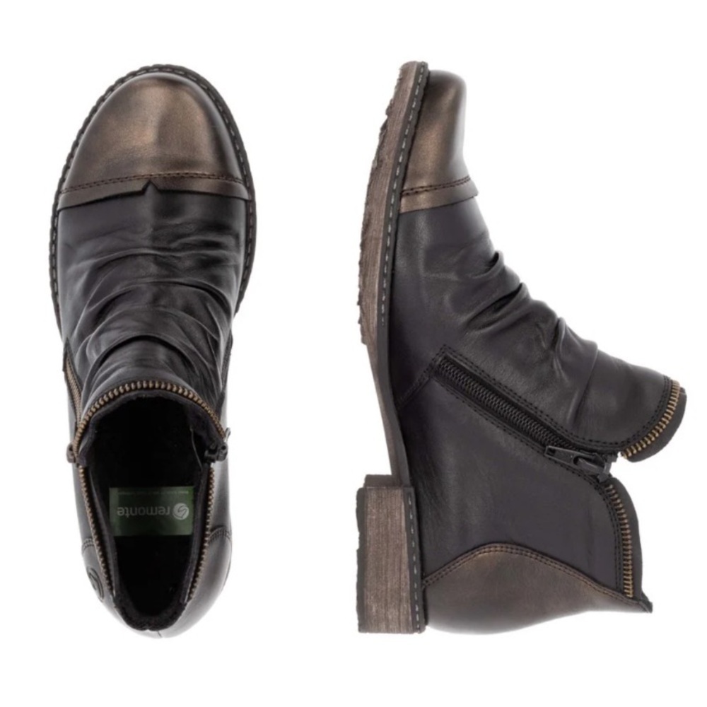 Remonte Chandra 80 Women's Leather Chelsea Ankle Boots size 8 Block Heel new - Picture 11 of 13